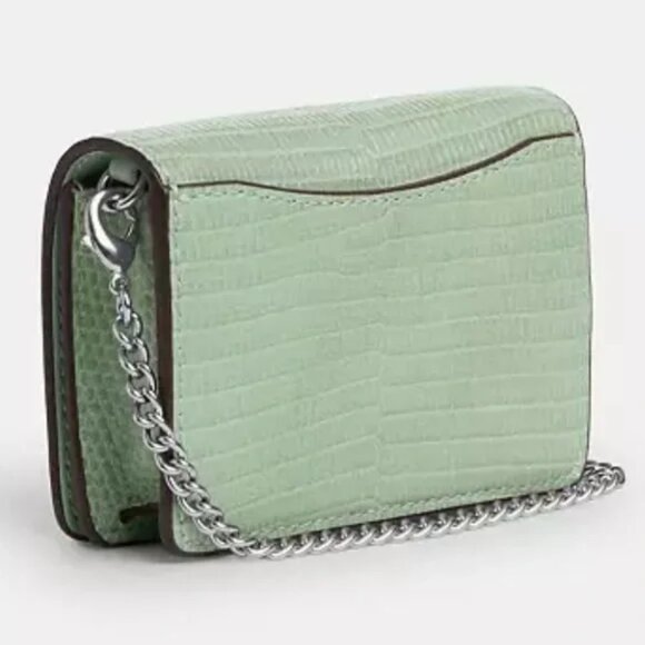 Coach Mini Wallet on Chain - NWT (pale green) - Picture 2 of 7